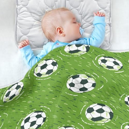Sanluoli Toddler Blanket Green Field Football 30x40in