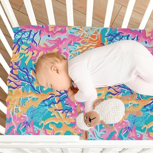 ALAZA Vector Tropical Pattern Crib Sheets for Kids