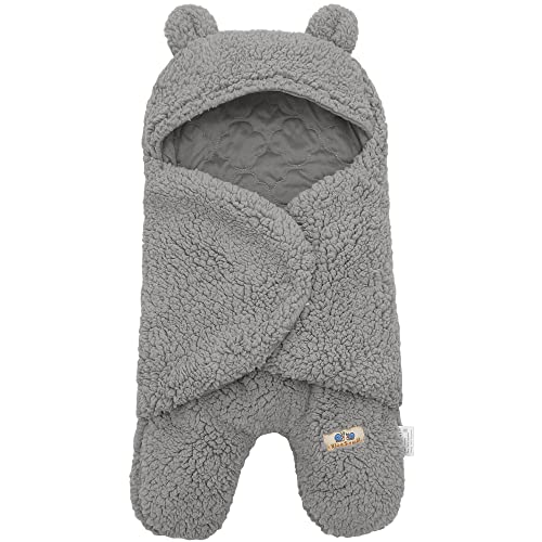 BlueSnail Newborn Swaddle Wrap 0-3M Light Gray