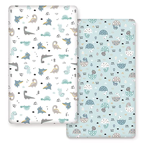 GRSSDER Ultra Soft Stretchy Crib Sheets 2 Pack 1