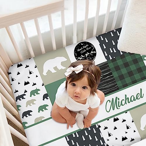Personalized Baby Crib Sheet with Custom Name