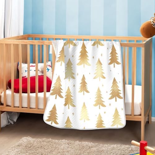 Kigai Christmas Tree Baby Blanket for Boys and Girls