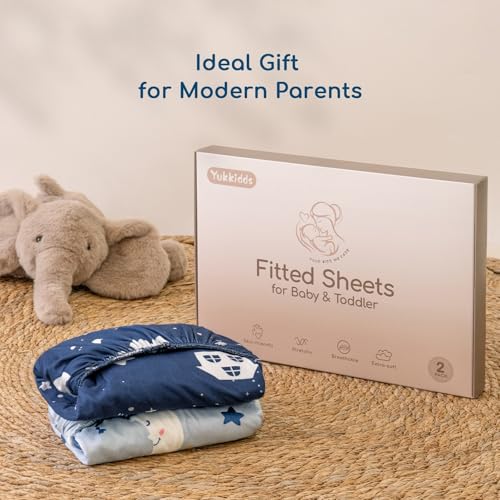 Yukkidds Pack Play Sheets 2 Pack Dark Blue