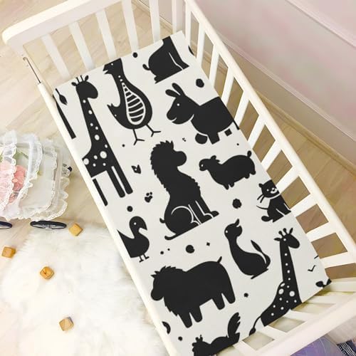ALAZA Cartoon Forest Animals Crib Sheets for Kids