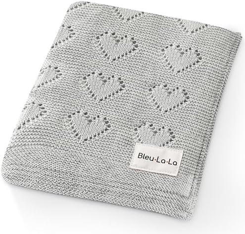 Bleu La La 100 Cotton Swaddle Blanket - Soft Warm Cozy