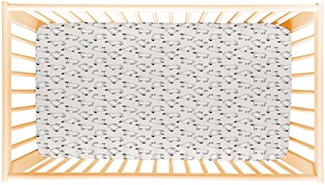ANGELJUAN Fitted Crib Sheet with Deep Pocket and Elastic Band