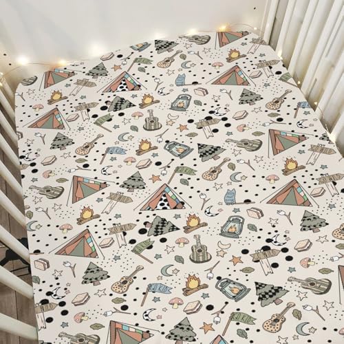 Leopard Pattern Baby Crib Sheets for Boy Girl 28x52