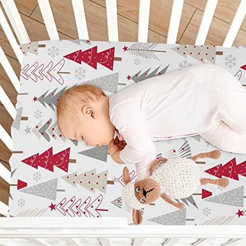 Fitted Crib Sheets Christmas Tree Pattern for Baby Toddler