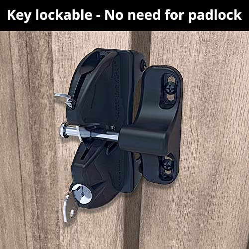 DD Technologies LokkLatch Gravity Locking Gate Latch Black 1
