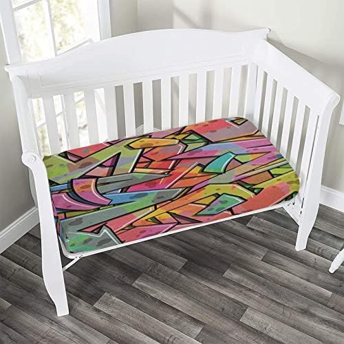 XISUNYA Decorative Crib Sheet Set 28x52x8 Abstract Grunge Arrows