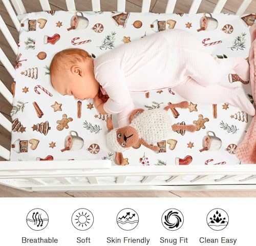 KASTLEE Christmas Crib Sheets 52x28 Fitted Mattress Cover