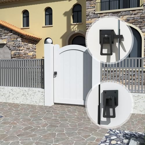 JUBEST Heavy Duty Anti-Sag Gate Kit with Double Side Gate Latch