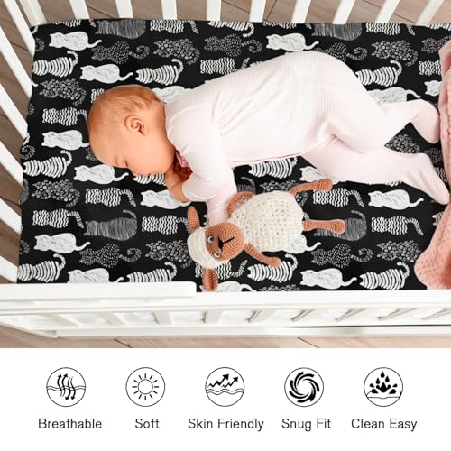 KASTLEE Funny Cats Crib Sheets 52x28 Soft Breathable