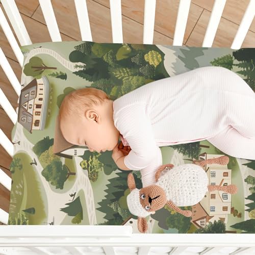 ALAZA Crib Sheets for Girls and Boys