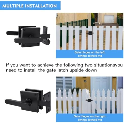 Heavy Duty Double Gate Latch with Self Locking Mechanism