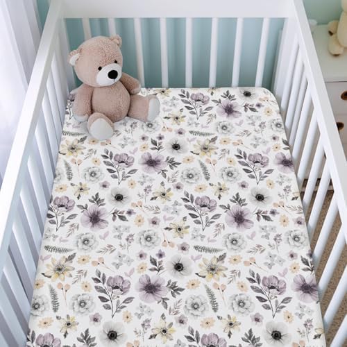 KASTLEE Boho Spring Flowers Leaves Crib Sheets