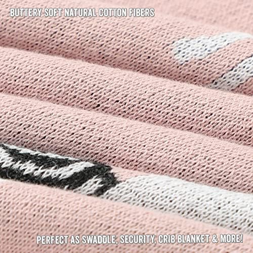 Bleu La La Knit Swaddling Blanket - Llama Pink