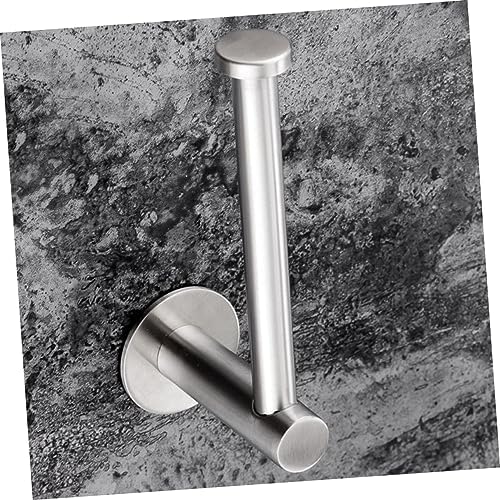 OUNONA 304 Stainless Steel Toilet Paper Holder Adhesive No Drill