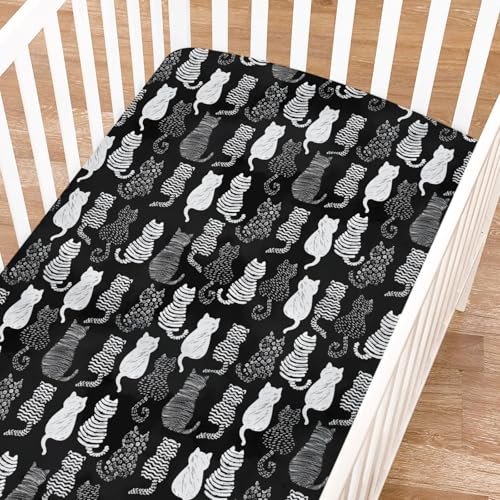 KASTLEE Funny Cats Crib Sheets 52x28 Soft Breathable