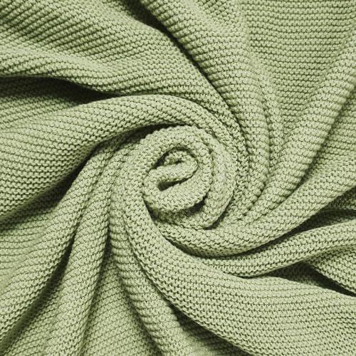 YCHWFF Soft Knit Baby Blanket - 30x40 Green Swaddle