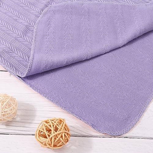 AQOKKA Newborn Swaddle Blanket with Bow Hat Set
