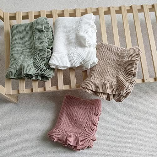 CATHATRR Infant Wrap Crochet Blanket Soft Breathable Swaddle Crib Cover