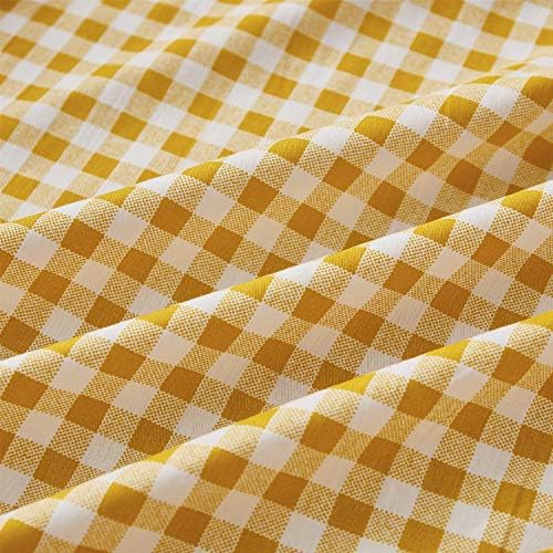 Brandream Yellow Plaid Crib Sheet 100 Cotton