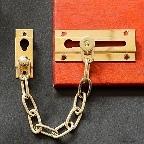 RZDEAL Brass Plated Anti-Theft Door Guard Latch